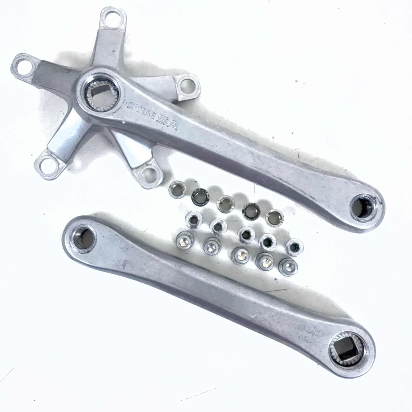 Sakae SA Crank Set 110/74BCD 175mm Arms Double/Triple w/ Hardware