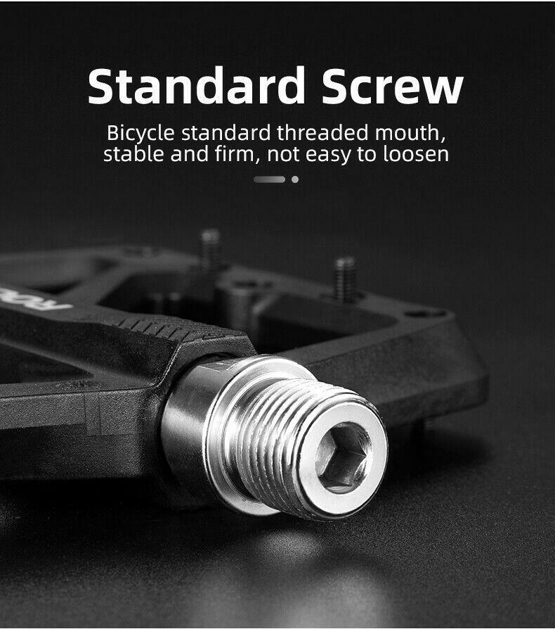 MTB BMX Bike Pedals DU Sealed Bearing Lock Widen Nylon Bicycle Pedals Cycling