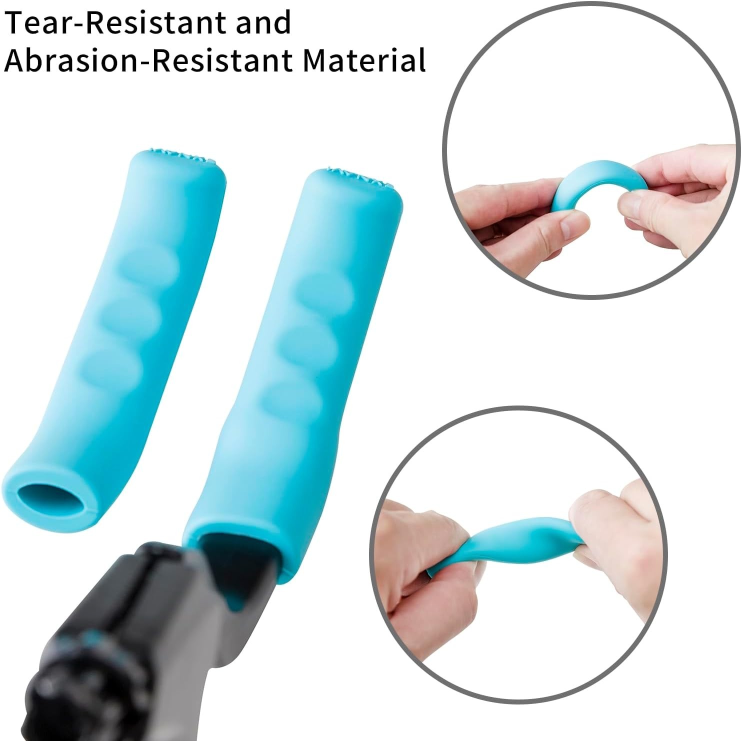 2 Pairs Silicone Brake Lever Covers for Bikes – Anti-Slip Handle Sleeves, Fit…