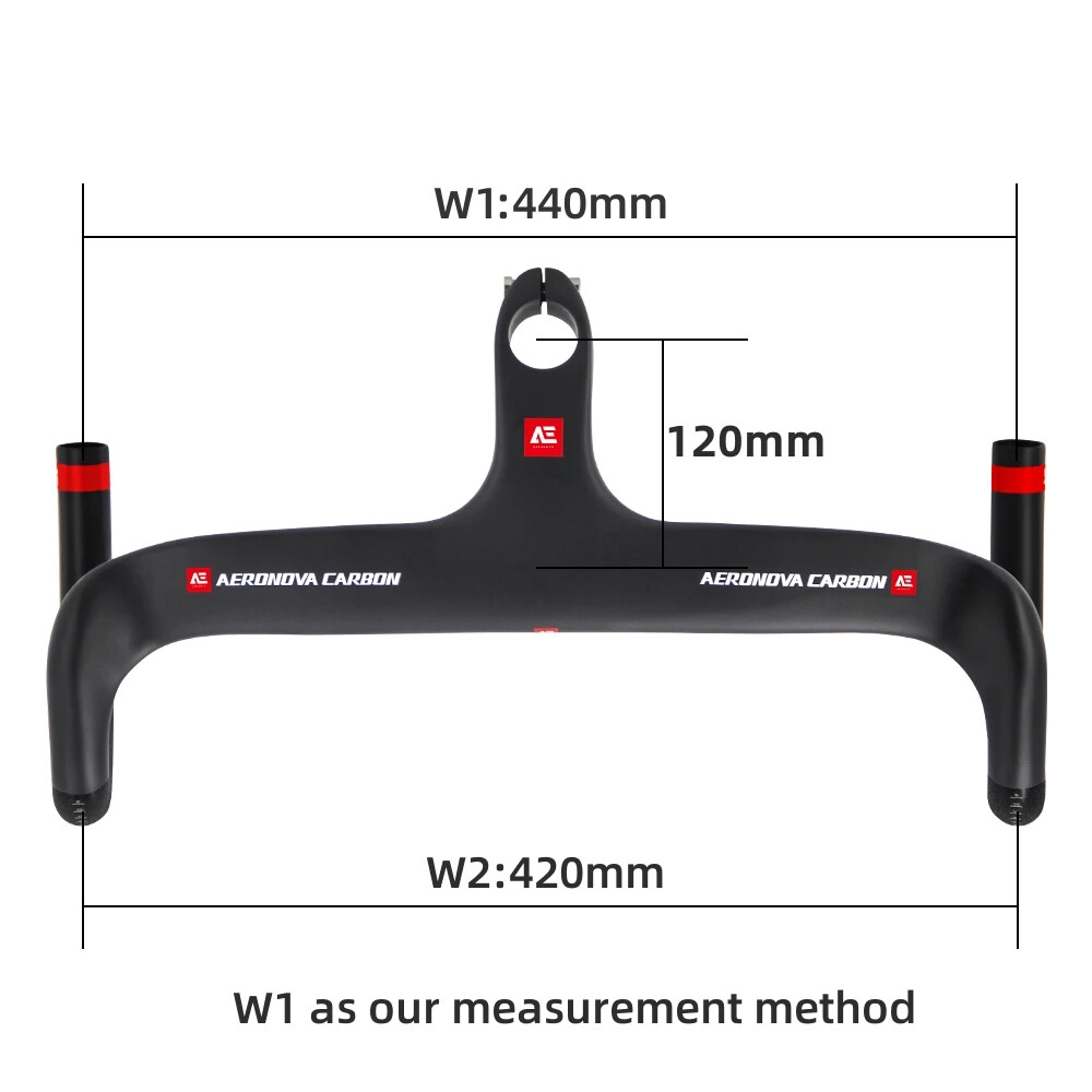 Carbon Road Bike Integrated Handlebar Stem 28.6mm Internal Routing Handlebar