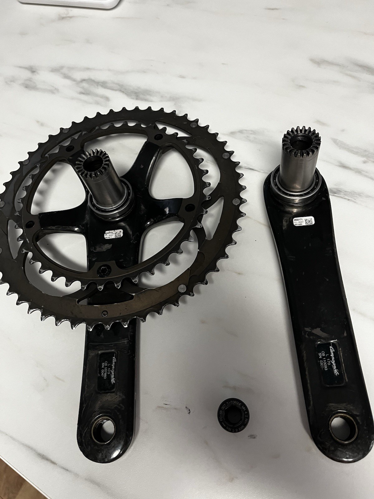 Campagnolo Super Record Ultra-Torque Carbon Road Crankset 170mm, 53/39.