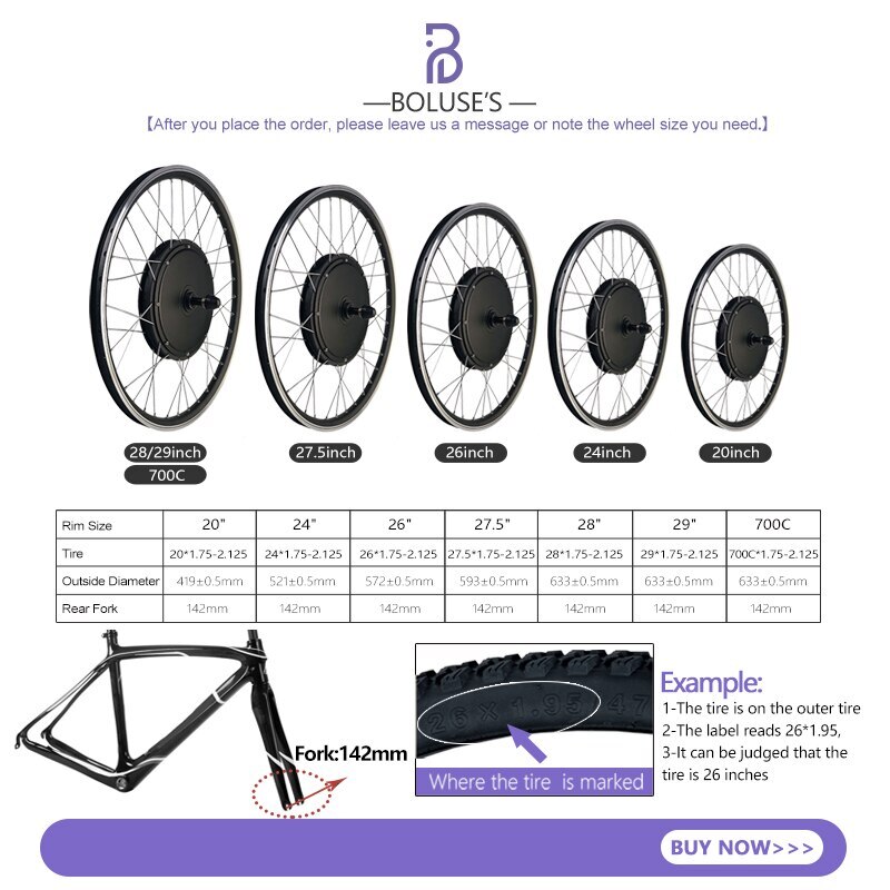 48V 1500W Electric Bicycle Conversion Kit Rear Cassette Wheel Hub Motor
