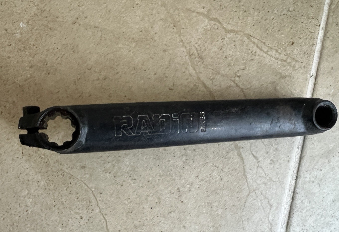 Radio BMX Right Hand Crank Arm Drive Side Chromoly Steel 8 Spline Black