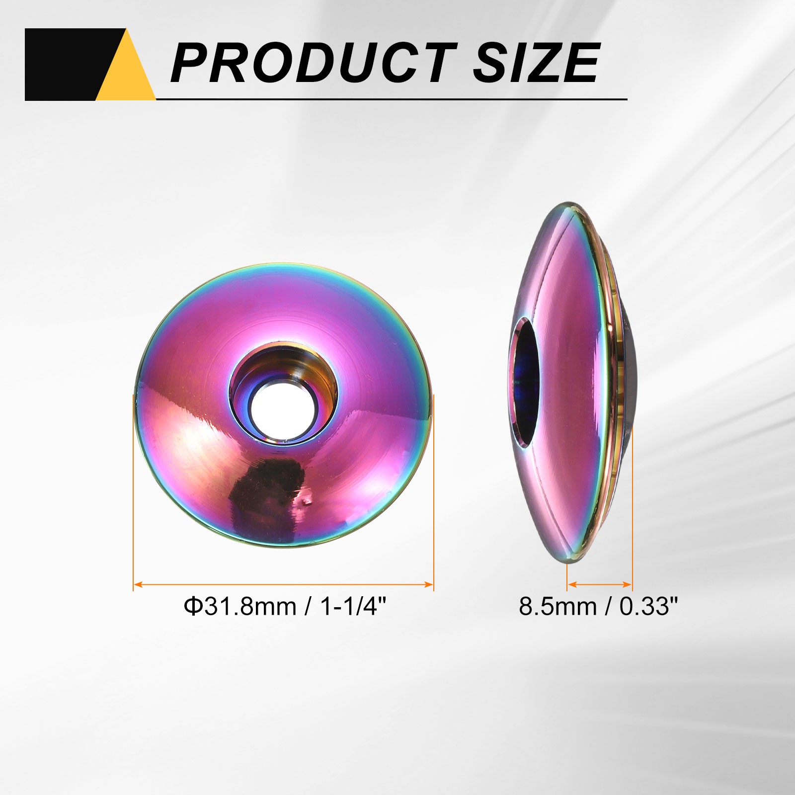 1 1/4″ OD Bike Headset Stem Top Cap for Mountain Road Bike Colorful