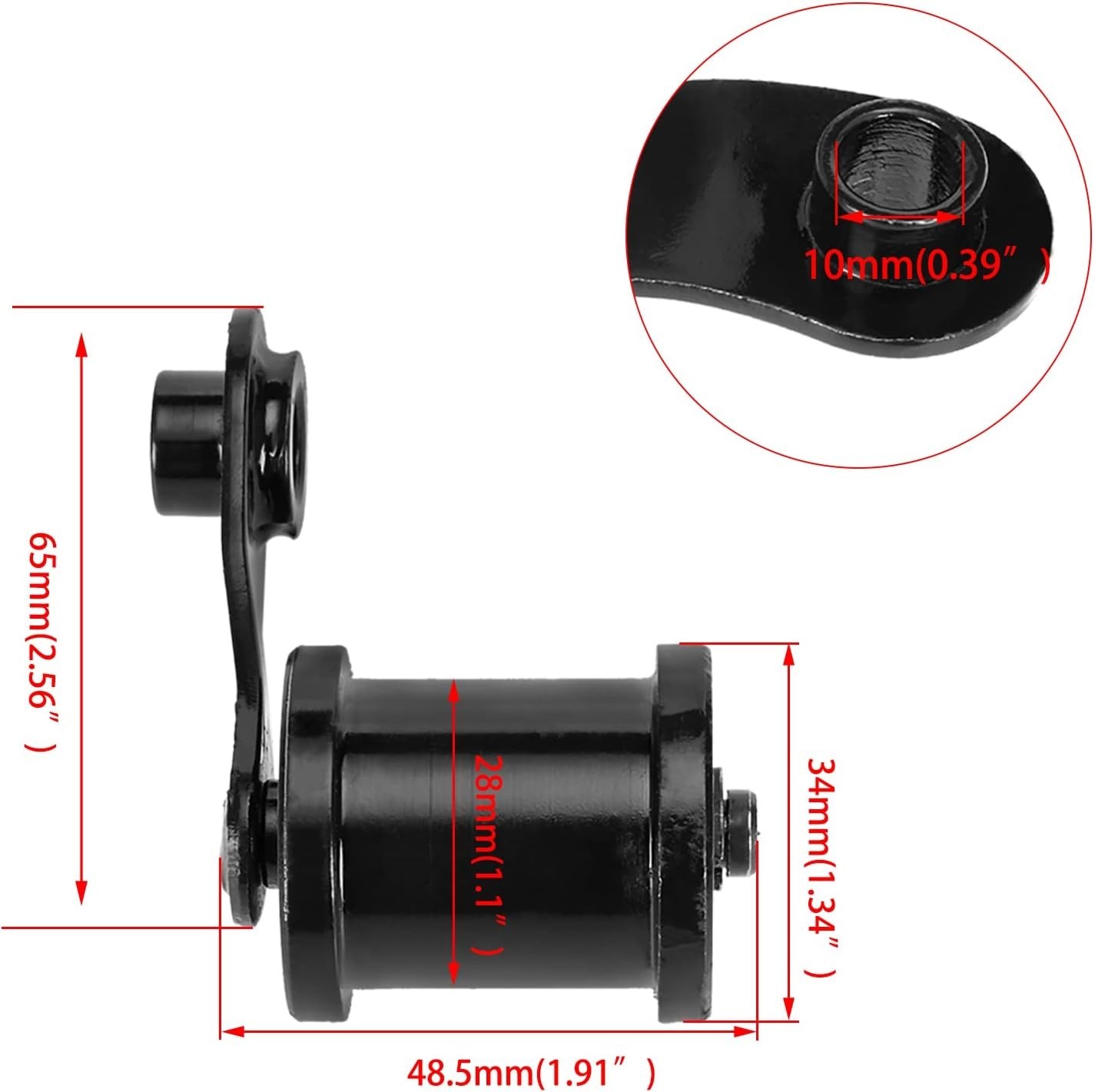 Powersports Chain Tensioner for Mini Bikes – Reliable 1-3/4» Roller Included