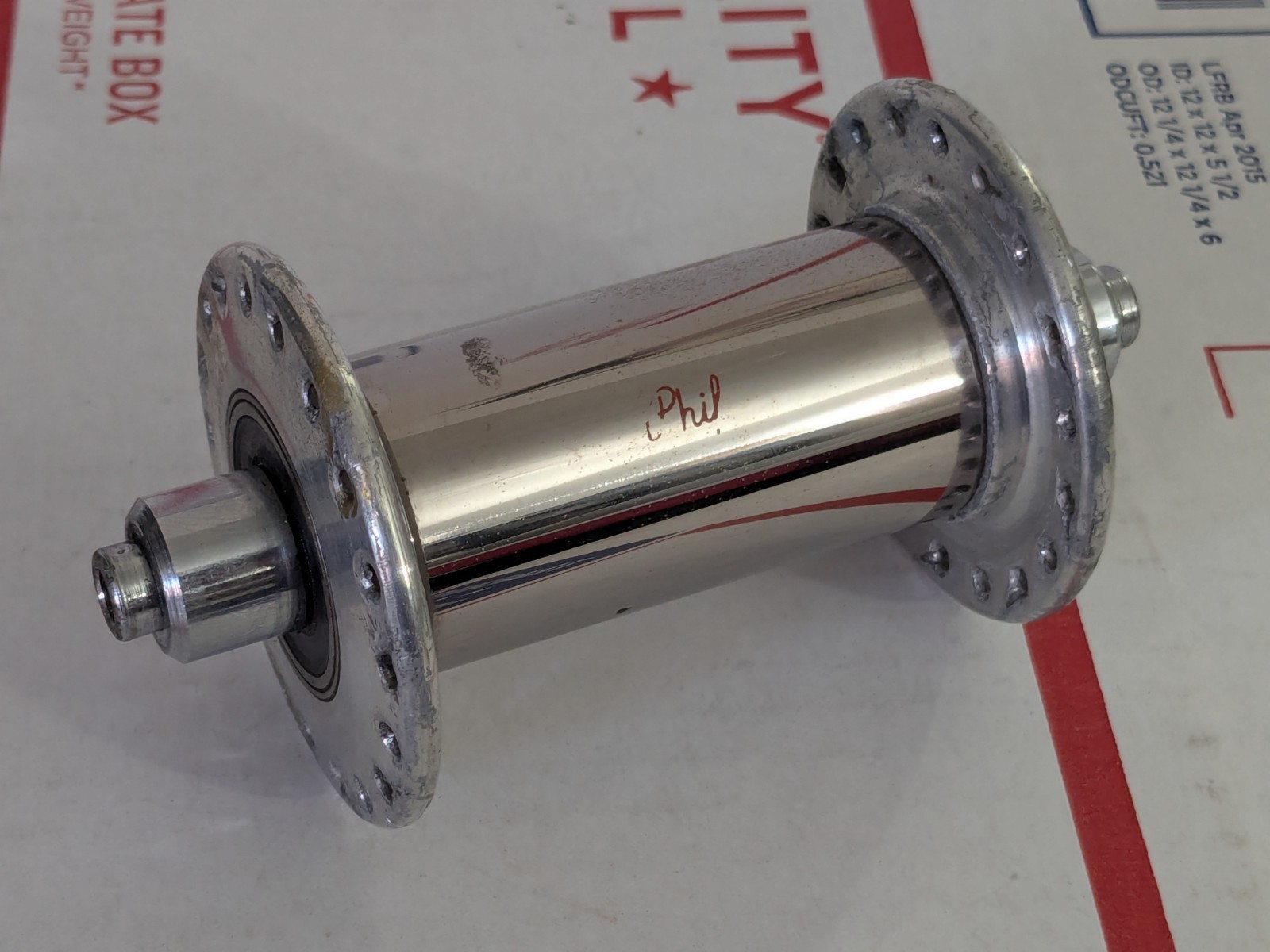 Vintage Phil Wood Front Hub 36H 9×100 QR Road Touring Mountain BMX Bike Wheel