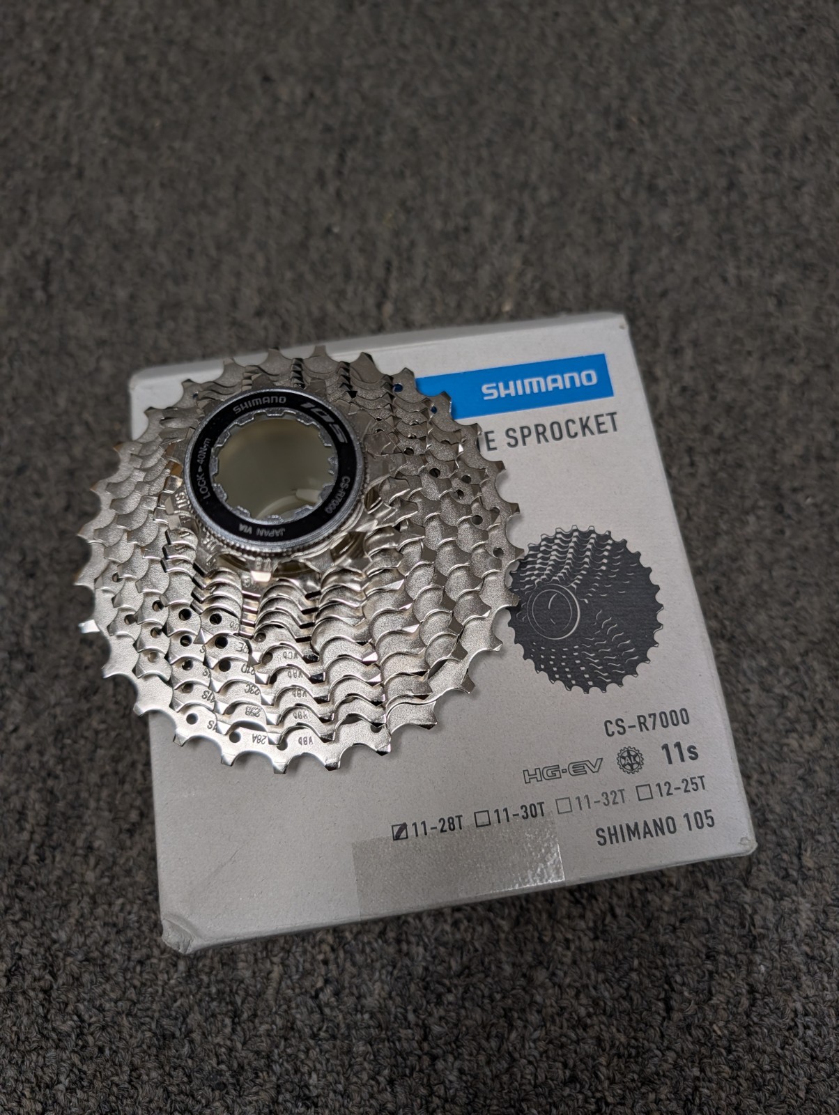 SHIMANO 105 CS-R7000 11 Speed Sprocket Cassette, 11-28t