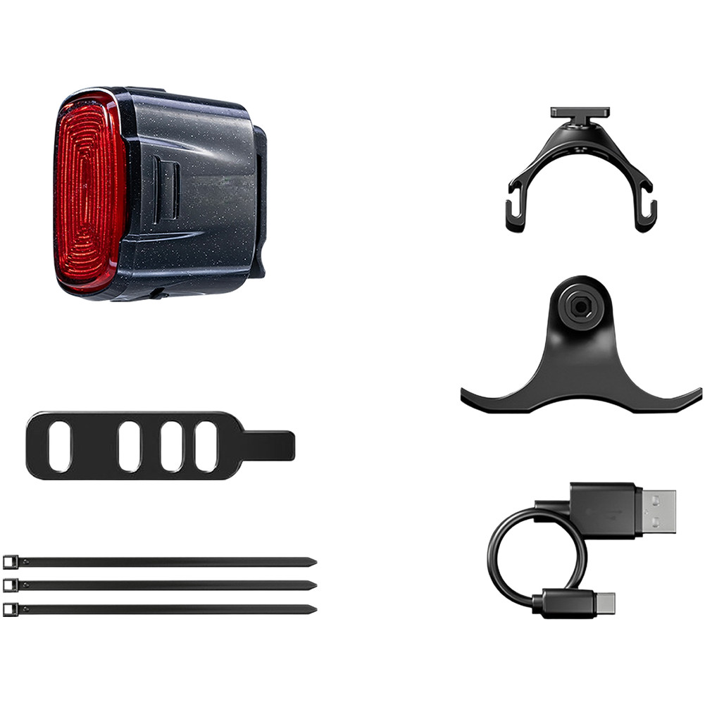 Waterproof LED Bike Taillight with Type C Fast Charging and Mounting System