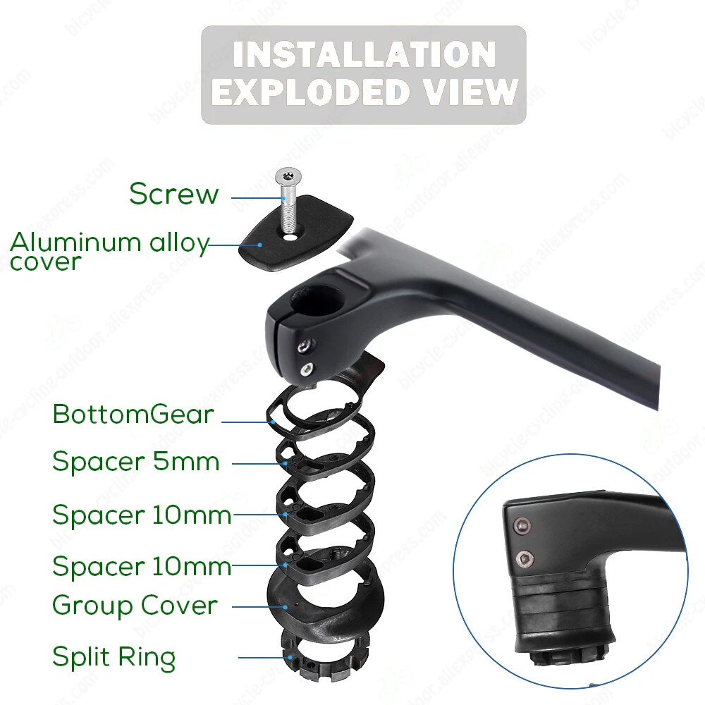 Road Bike Integrated Handlebar Cable Di2 Full Carbon Handlebar with Spacers Part