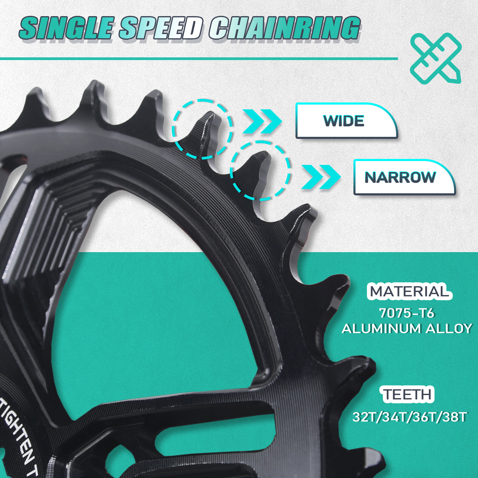 BUCKLOS 170mm Crankest Arm DH MTB Bike 32/34/36/38T Chainring DUB 29mm BB68/73mm