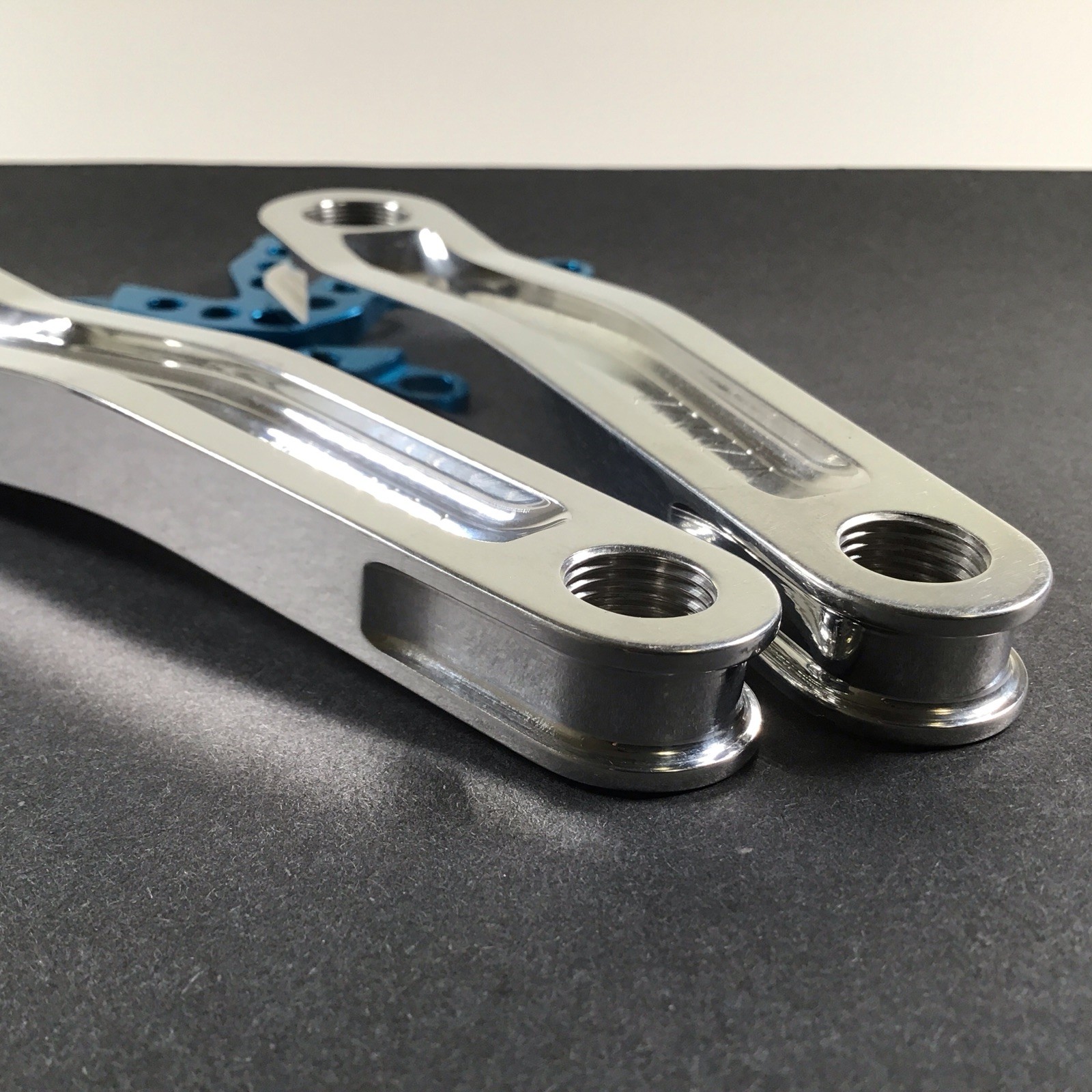 Kooka Crank Arm Set Silver/Blue 170mm 74/110 NOS Vintage MTB Grafton Yeti Klein
