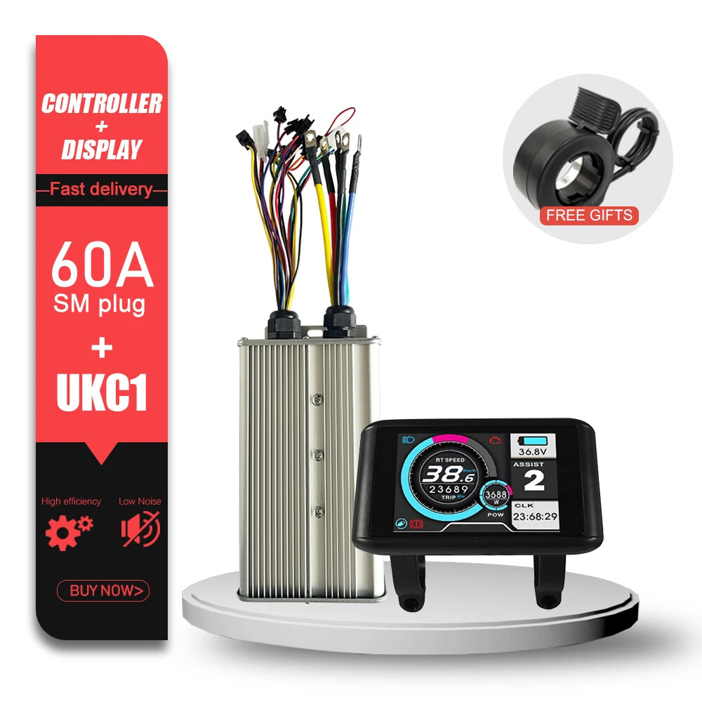 48V 52V 60V 72V 60A Electric Bike Sine Wave Controller for 1000-3000W Motor