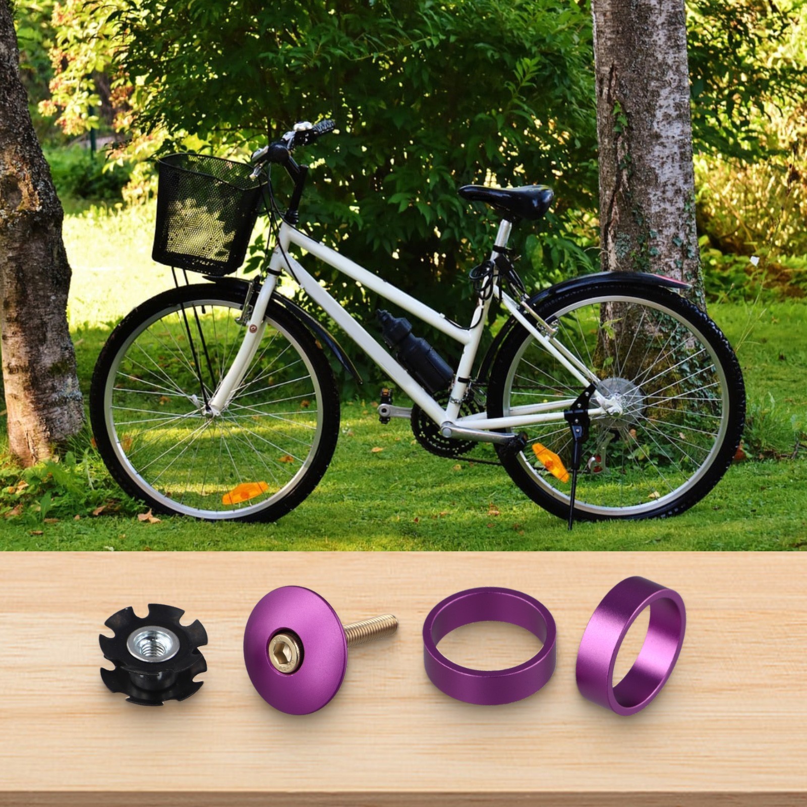 Bike Headset Washer Bicycle Fork Stem Spacers Set Sizes Lightweight