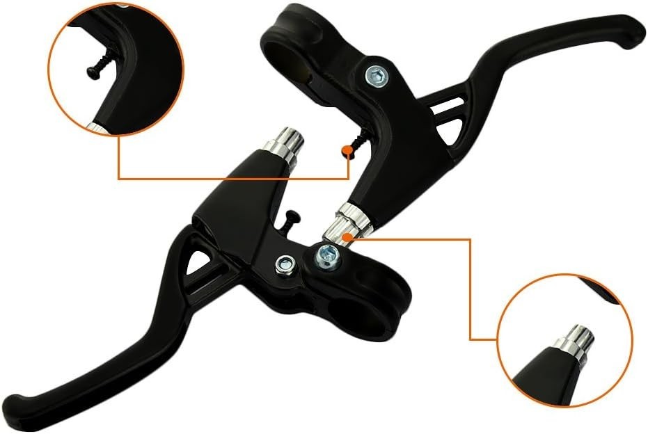 Lightweight Black Aluminum Bike Brake Levers – Universal Fit for Versatile Use