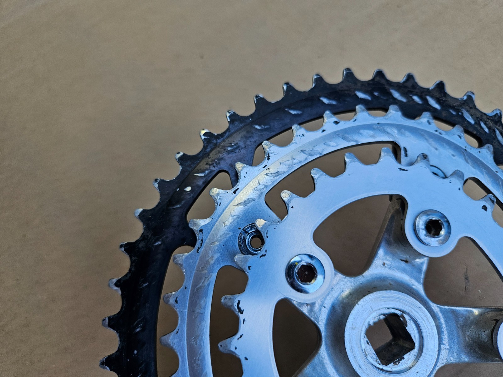 Vintage Shimano FC-B124 BioPace Triple Mountain Crankset 175mm 48/38/28 XT Japan