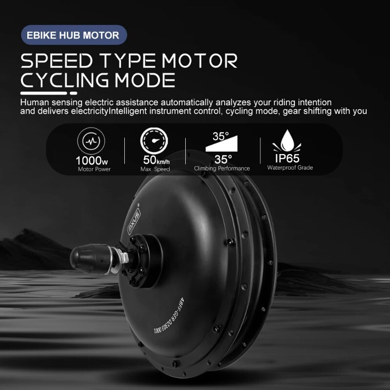 48V 1000W Brushless Non-gear Front Rear Hub Motor Wheel MTB Ebike Conversion Kit