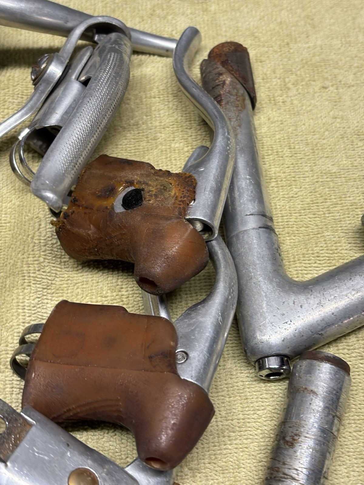 MISC BRAKE LEVERS BARS PARTS LOT SCHWINN AND OTHERS