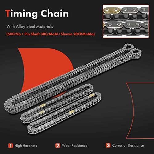 Engine Timing Chain Kit W/Tensioner & Guide [fits DOHC, V6 3.5L 3.7L]