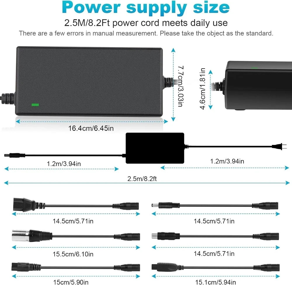 Multi-Device Charger 54.6V 2A with Cooling Fan and LED Indicator Light