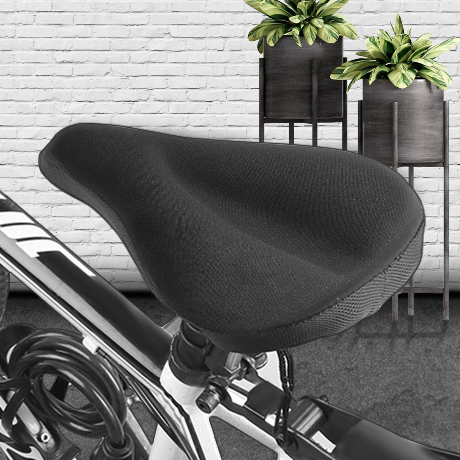2-Pack Bike Seat Cover Comfort Cushion Cover Soft Padded Mountain Bicycle Saddle