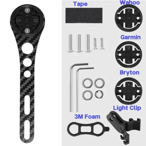 -17 Degrees Carbon Bike MTB Integrated Handlebar With Stem 60-120mm 600-800mm