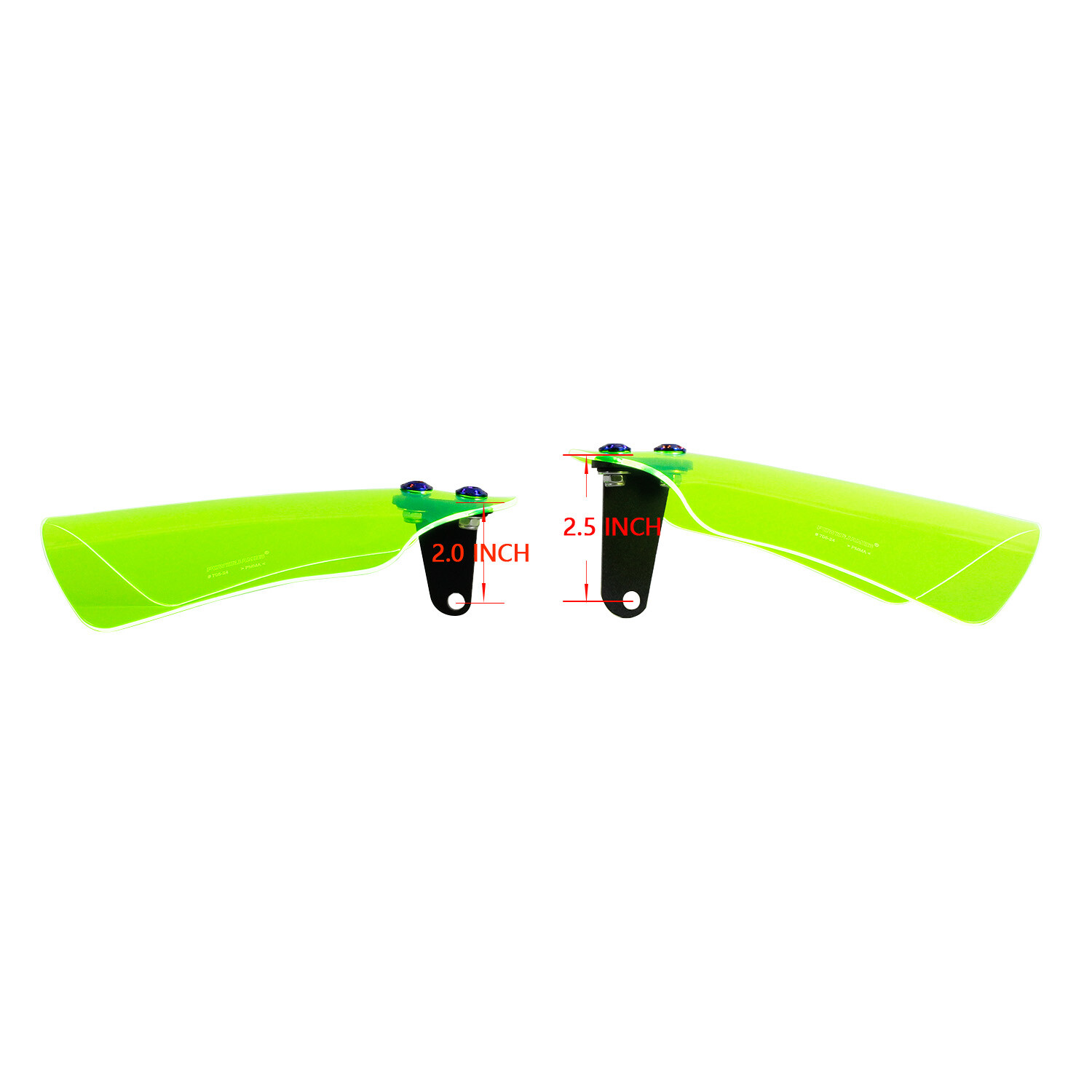 Green Acrylic Hand Grips Protector Windshield For Harley Softail Dyna Touring