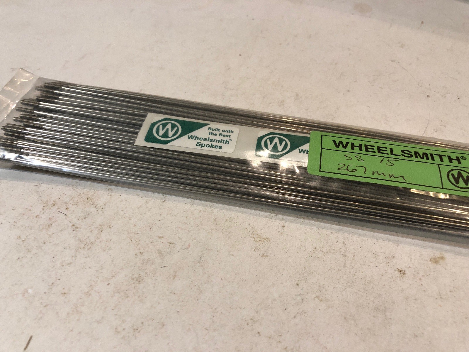 Wheelsmith SS15-267mm Silver spokes Pack Of 50
