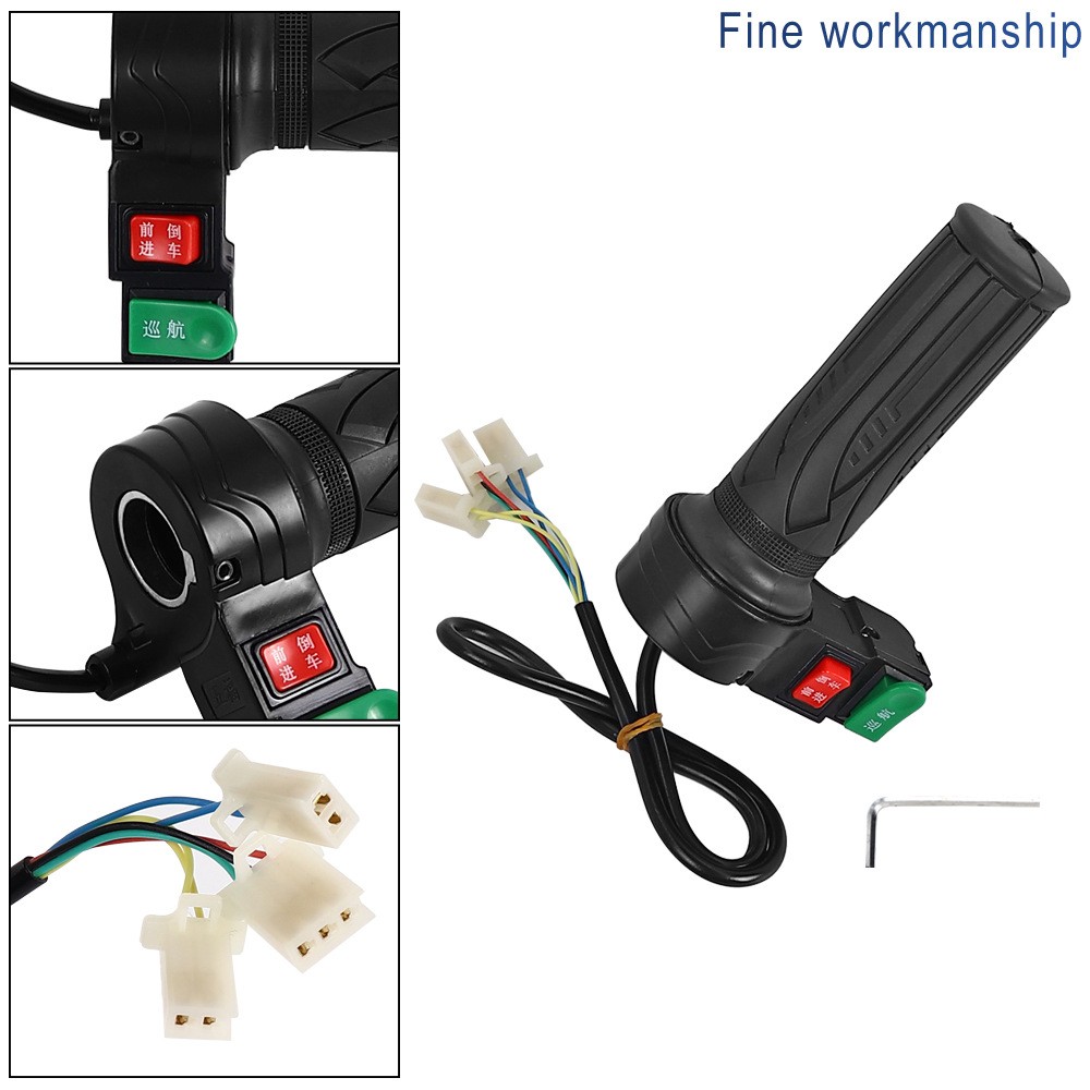Accelerator Throttle Handle Grip Electric Bike Scooter Bicycle Speed Controller