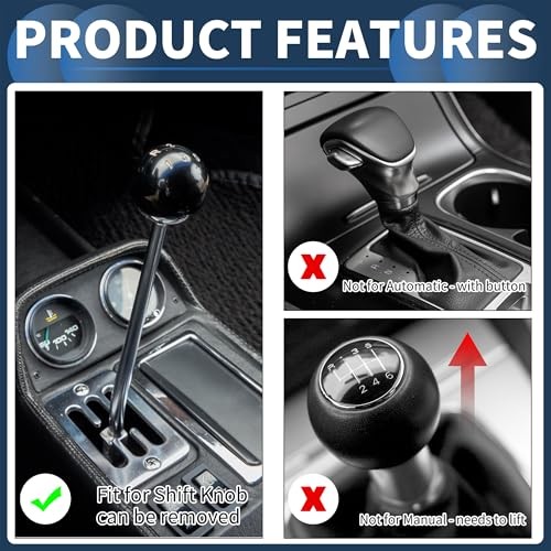 20cm Orange Car Shift Knob for Automatic and Manual Gears