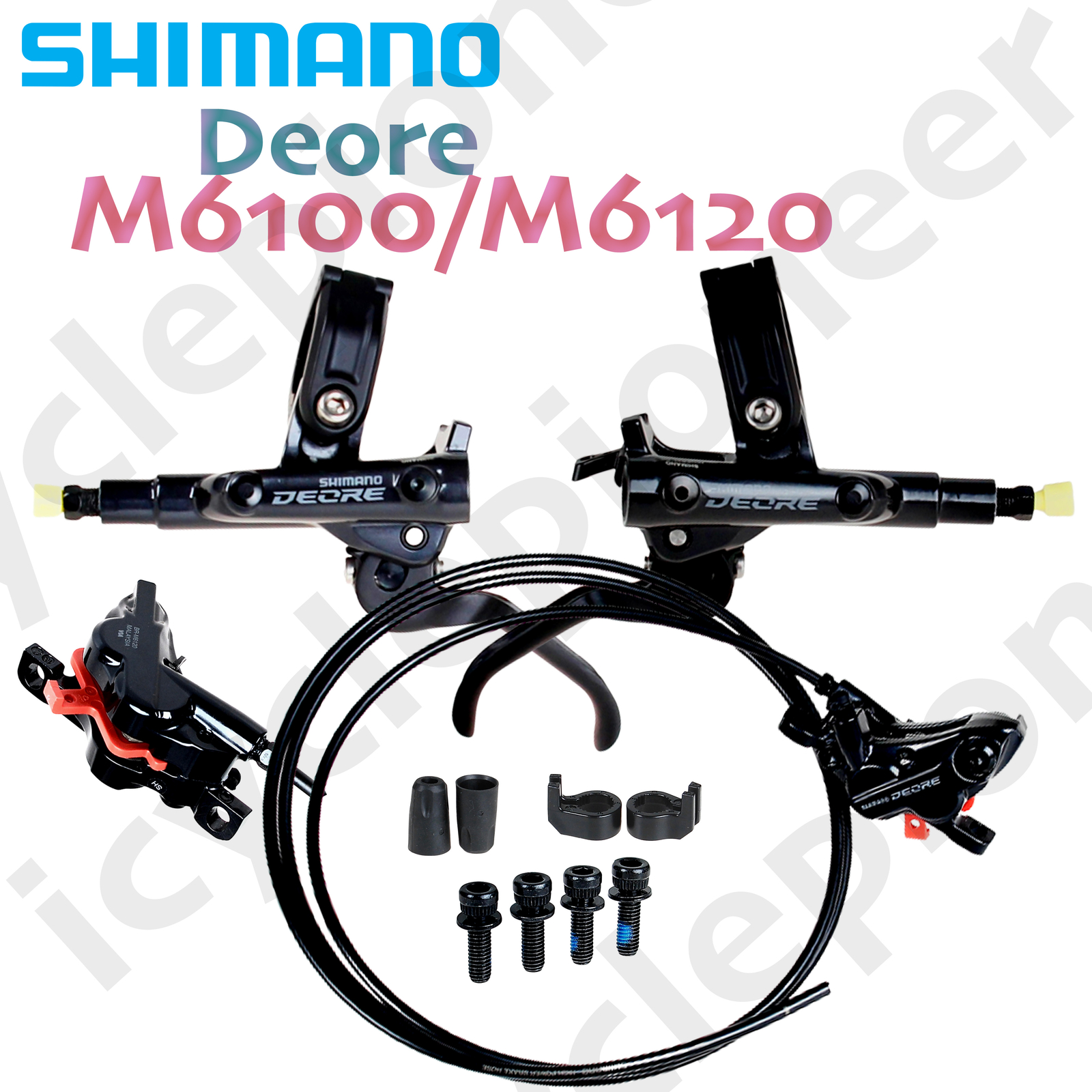 Shimano Deore BL-M6100/BR-M6120 Enduro/ Trail Hydraulic 4 Piston Disc Brake kit