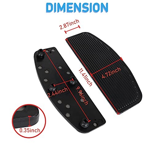 2Pcs Motorcycle Front Driver Rider Inserts Floorboards Foot Peg Footrest