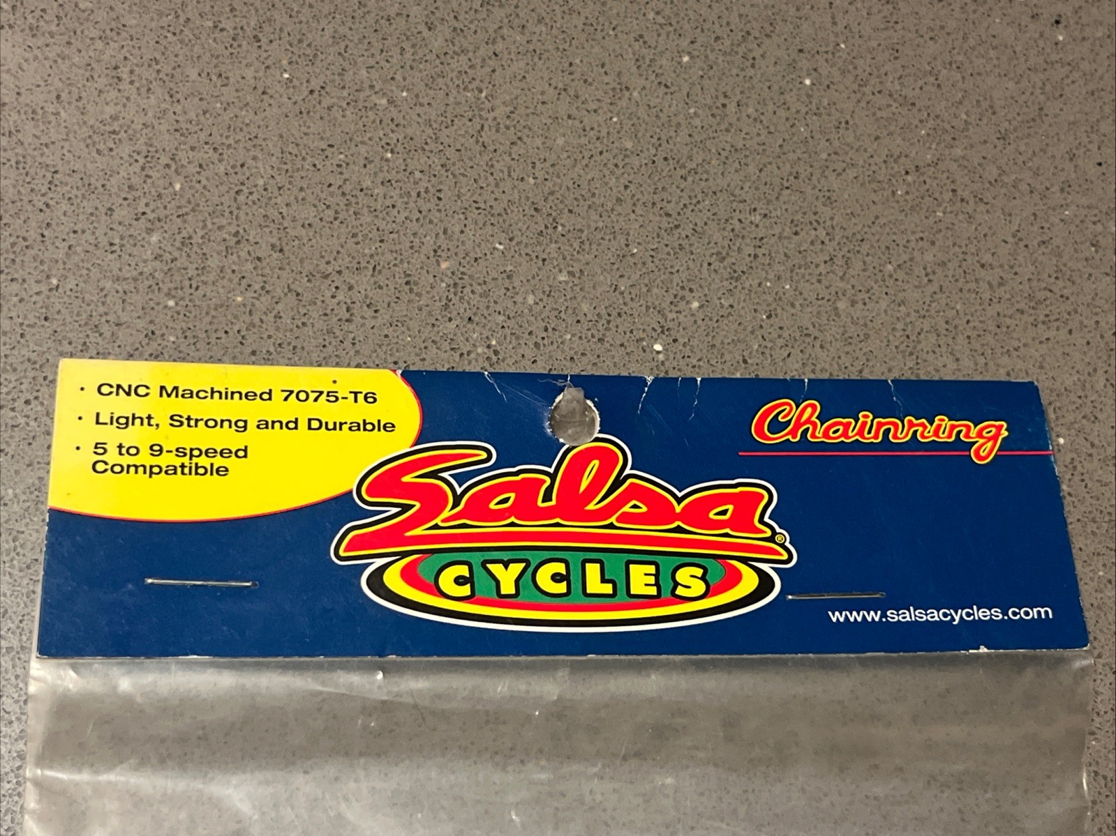 NOS Salsa Chainring CNC Machined 7075, 22 teeth, 64mm BCD, 5-9spd, Made in USA