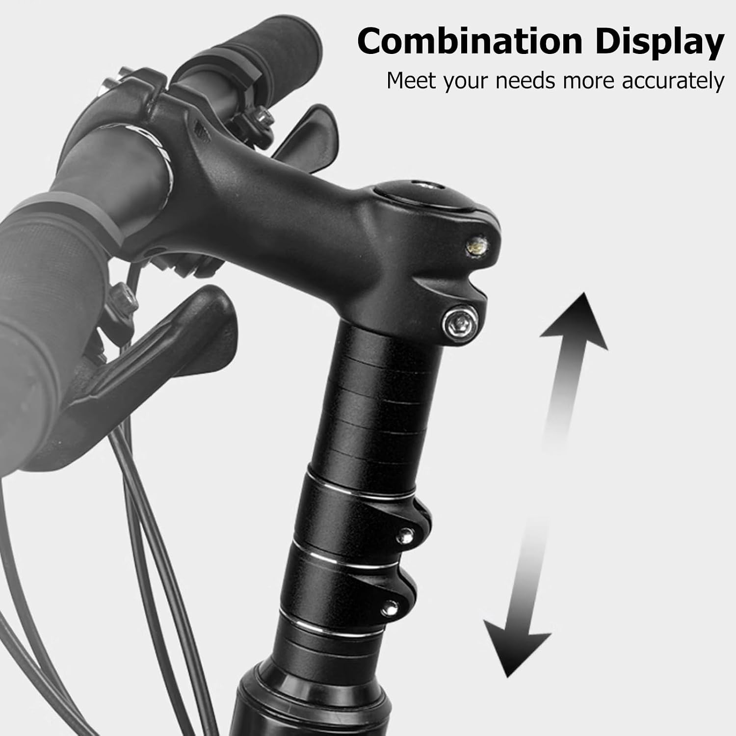 Adjustable Aluminum Bike Handlebar Riser Stem Extension 28.6mm 6mm Bike Fork
