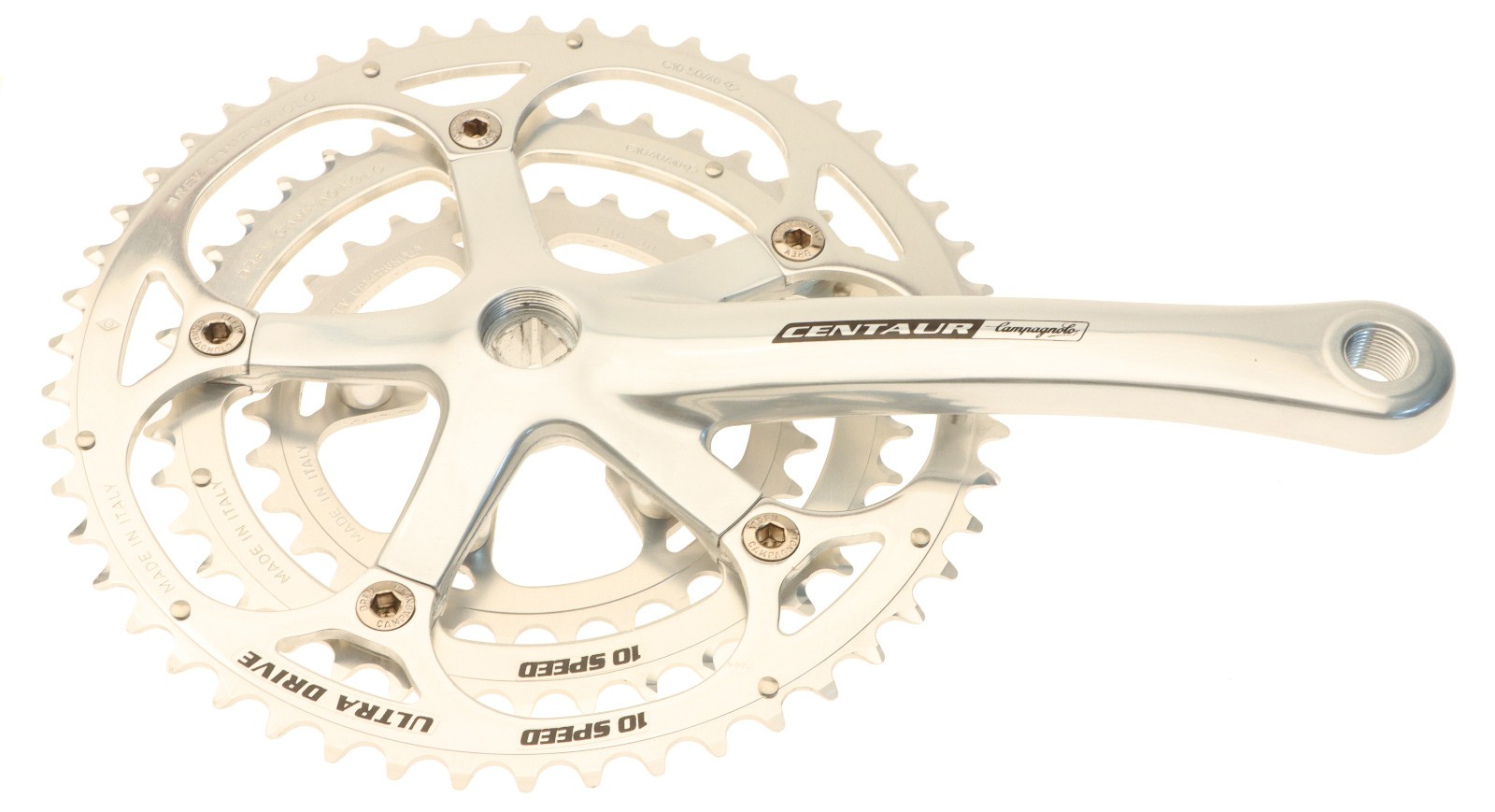 Campagnolo Centaur Triple Crankset 10 Speed 50/40/30T 175mm Silver NOS NEW