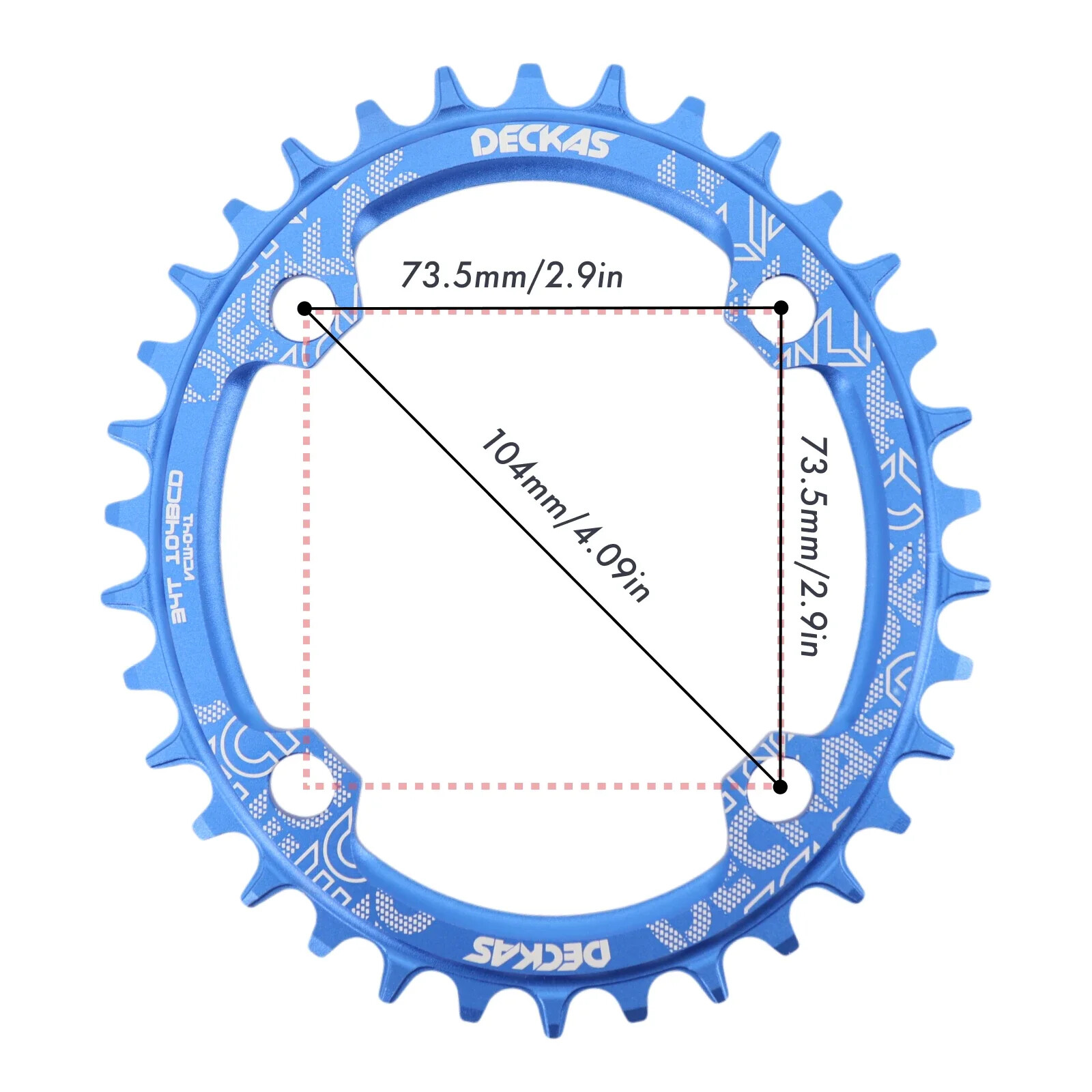 Deckas Bike Chainring Oval 104BCD 32T-52T for MTB Road Bike Mountain Bicycle