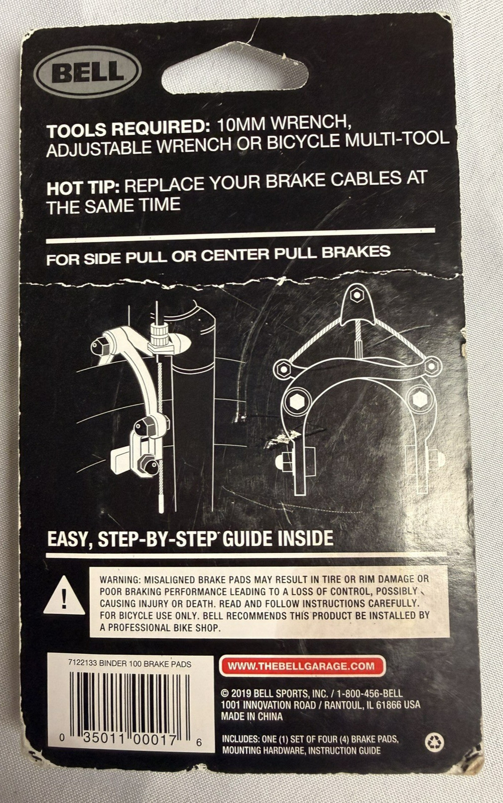 Bell Binder 100 Standard Bike Brake Pads NEW IN Packaging