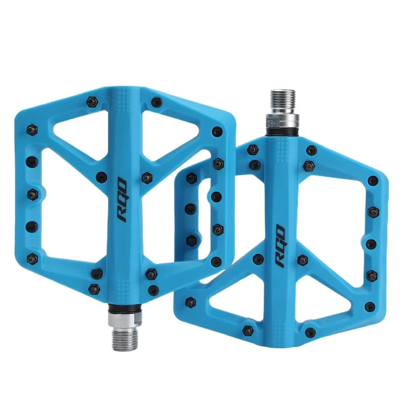 Mountain Bike Pedals 9/16 MTB Nylon Composite Flat Platform Sealed Bearing Grip