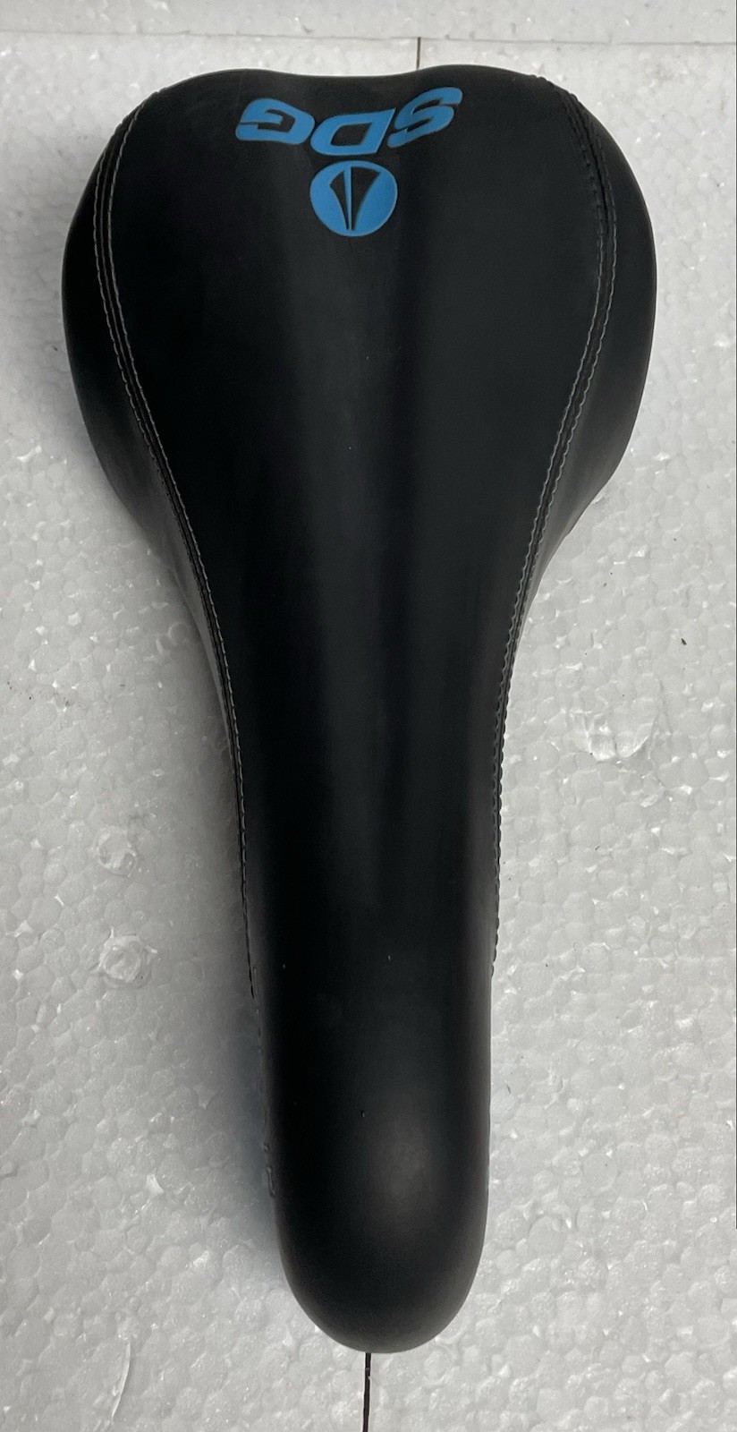 SDG Bell-Air Bicycle Saddle Black / Blue Leather