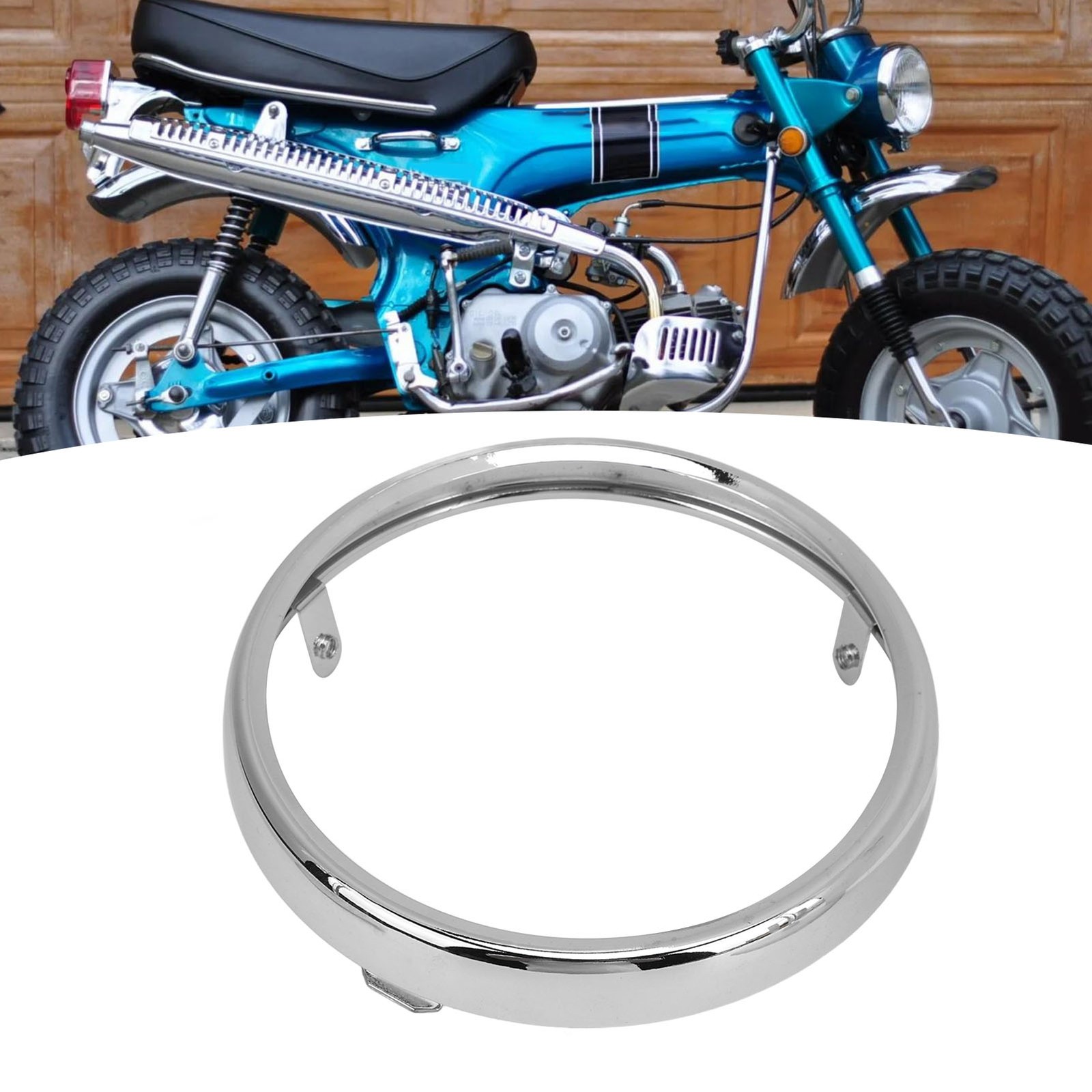 6in Motorcycle Headlight Ring Stylish Chrome Plated Smooth Surface Aluminum UIUW