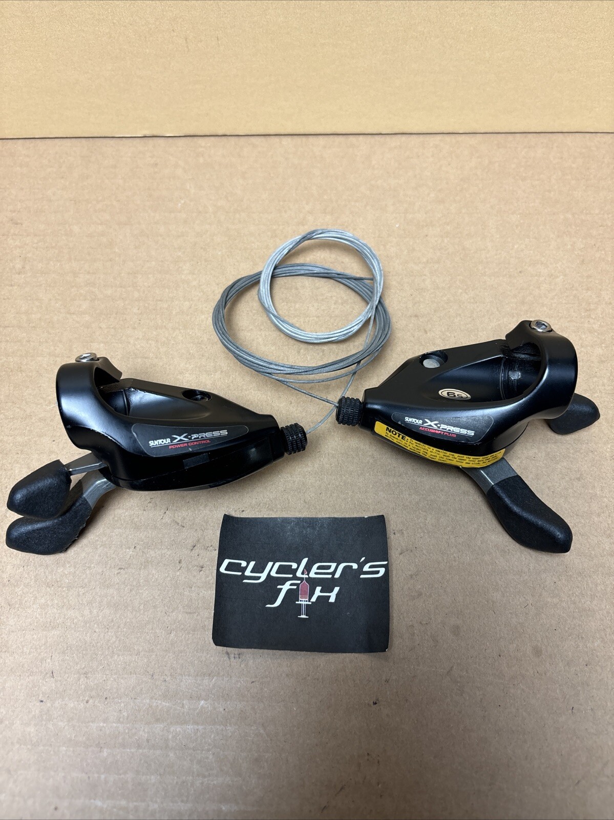 NOS Suntour 3×7 X-Press Accushift Thumb Shifter Set Mtb Hybrid Bike Fuji Trek