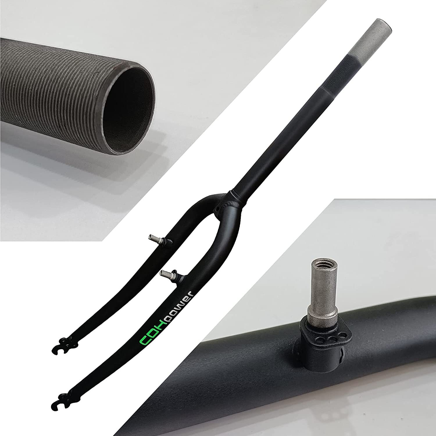 JZsport 700C/29» Threaded Cycling Fork OD 1″ 25.4mm W/Headset Fixed Bike Fork