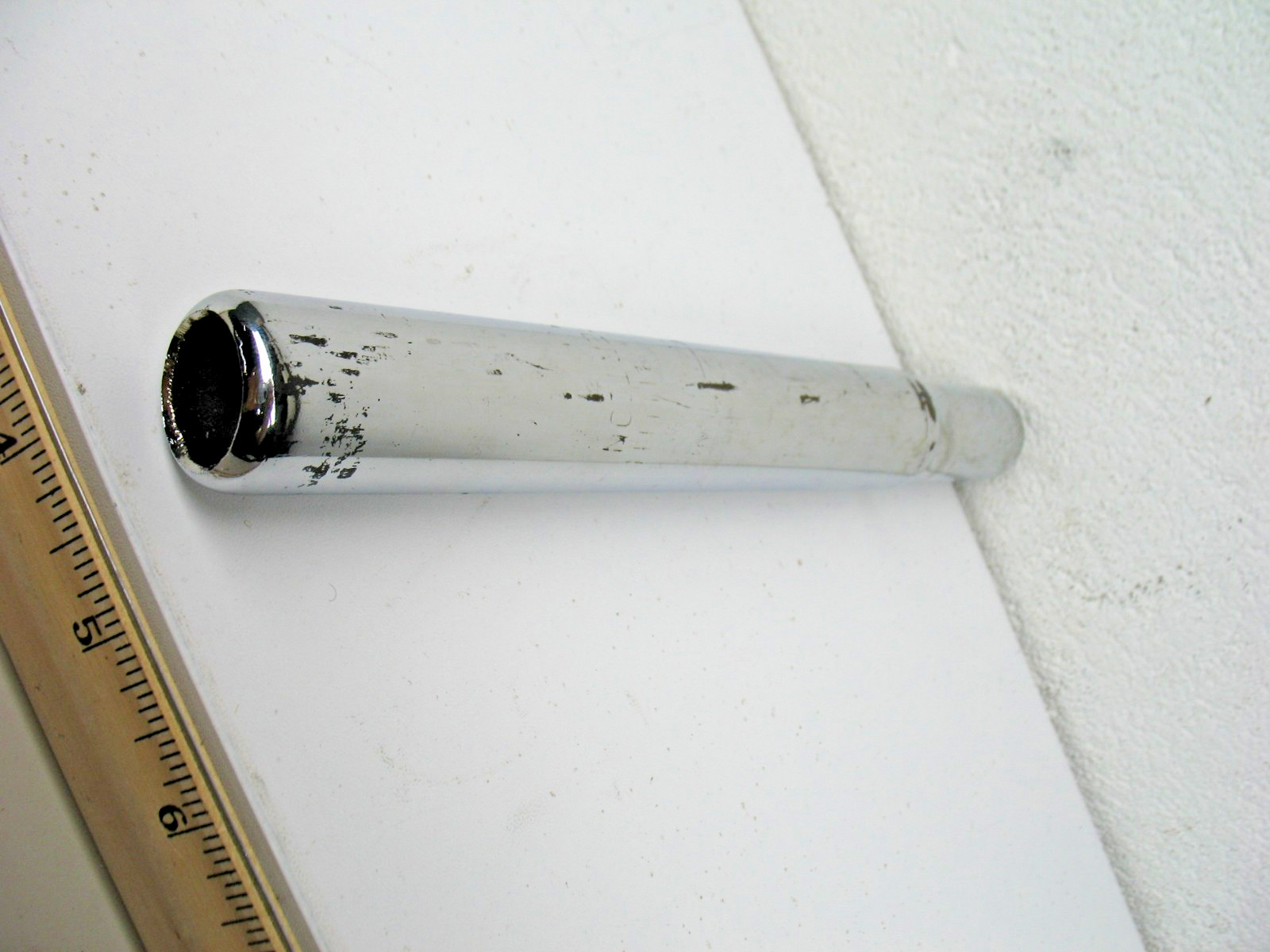Chrome/Silver Steel Seat Post from a 16″ RoyalBaby Star Bicycle 25.4 – Used