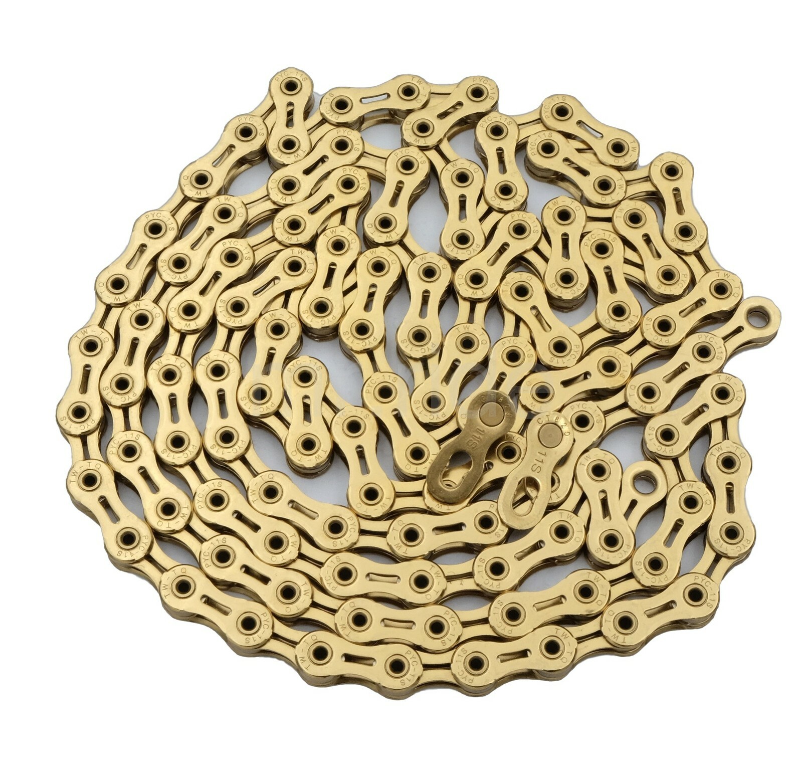 SwishTi SP1101 11-Speed 1/2″x11/128″ 116Link Bike Chain, Ceramic Coating Ti Gold