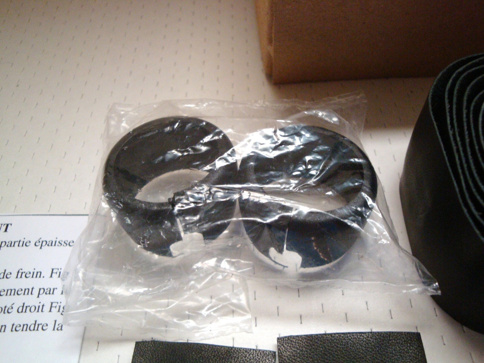 NEW IN BOX GILLES BERTHOUD BLACK LEATHER CALF HANDLEBAR TAPE MADE IN FRANCE