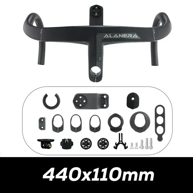 Carbon Road Bicycle Integrated Drop Bar Internal Wiring with Comput Holder