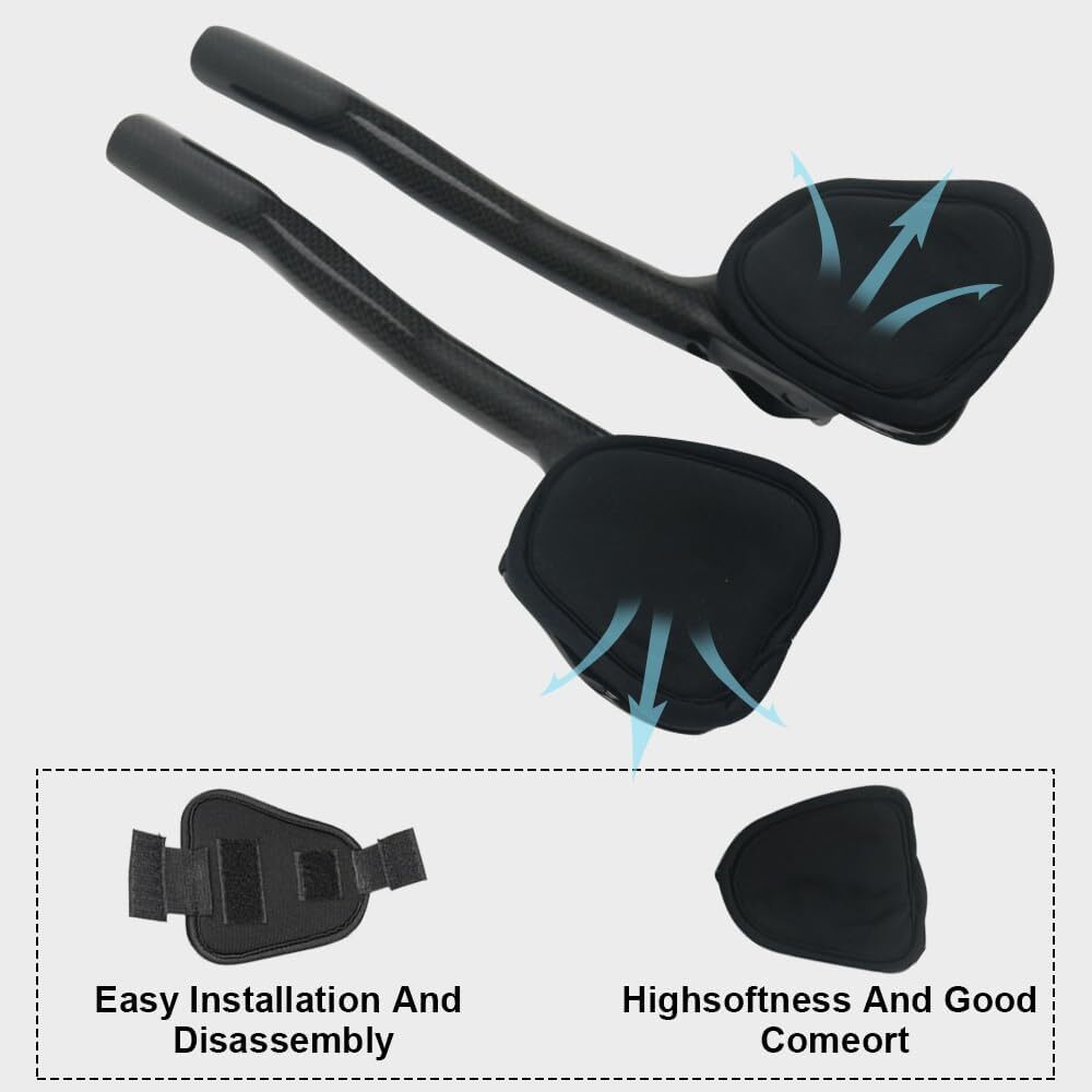 triathlon bike handlebar 1-1/4″aero bars for road bike ud matte 30° 360mm