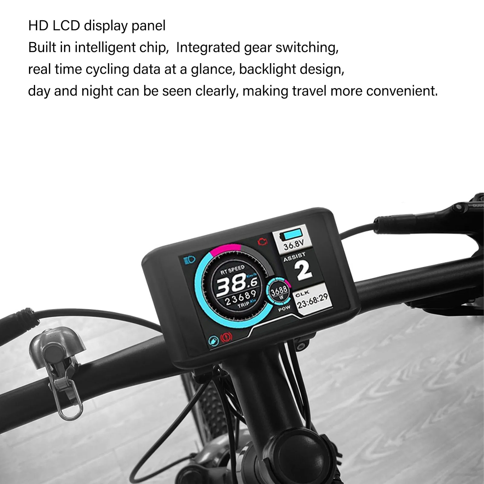 Electric Bike LCD Display 36V-72V UKC1 Colorful Display Control Panel SM/WP Plug