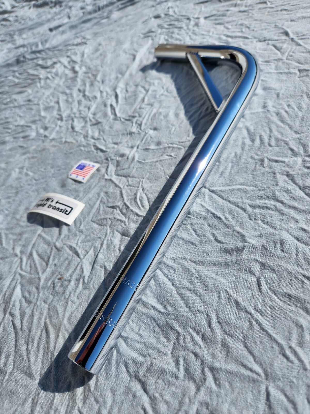 NEW 7/8″ 4130 Layback Chrome Seat Post Square Brace BMX CW Al’s Rapid Transit SM