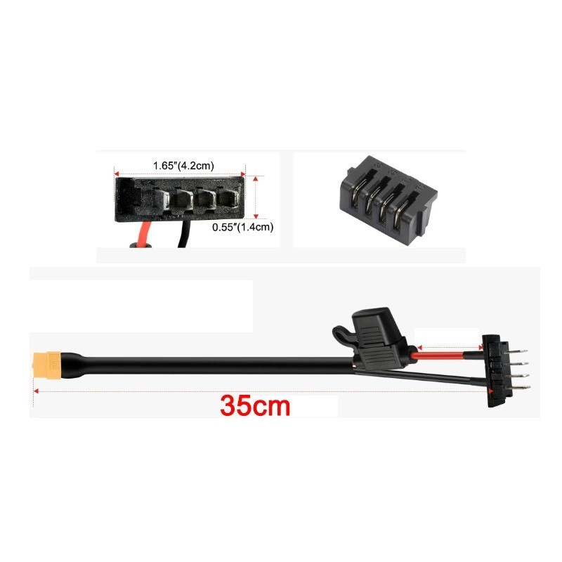 E-bike Hailong Battery Discharge Connector 4Pin/5Pin/6Pin Male&Female XT60 Cable