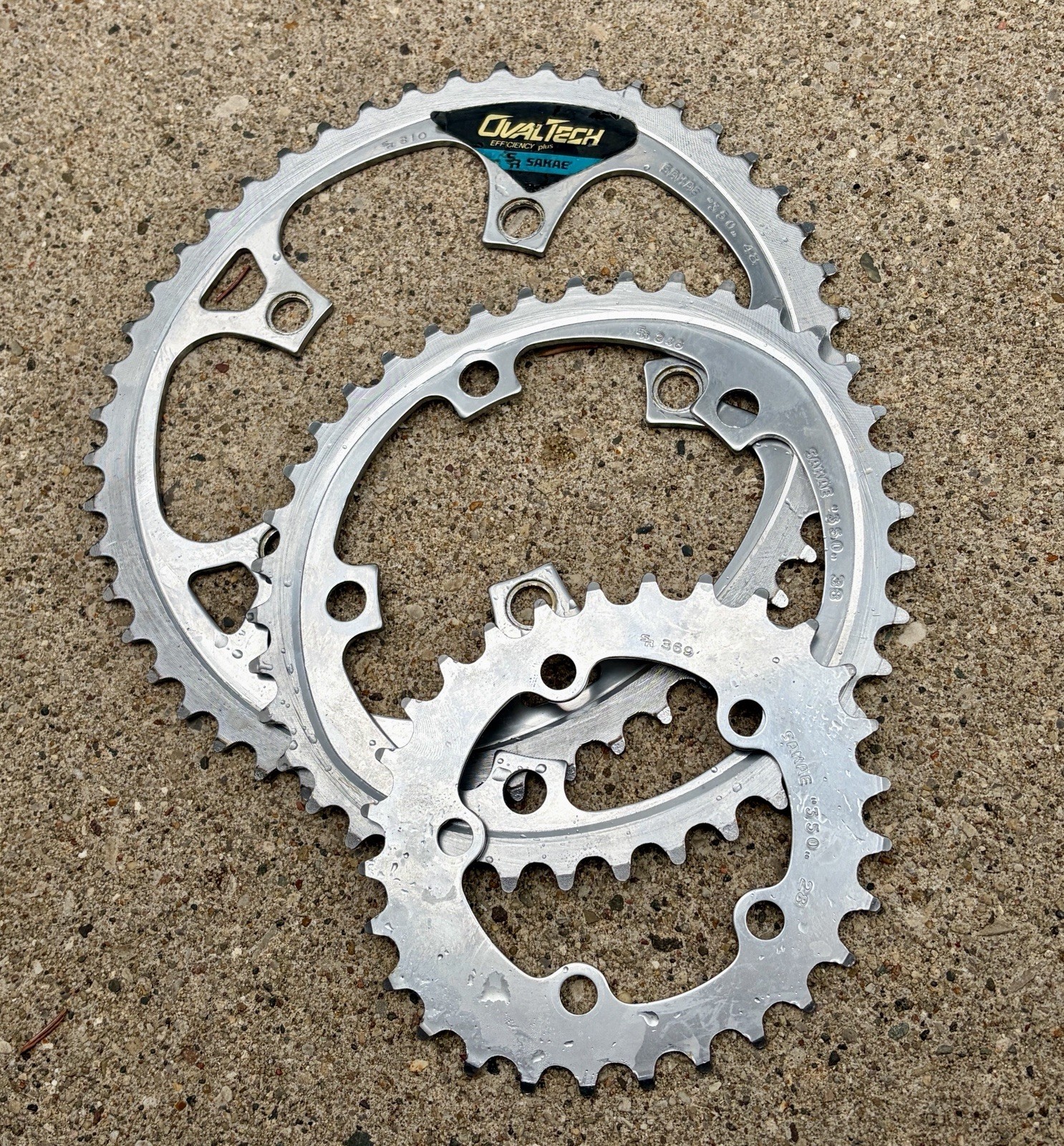 Sakae Ovaltech Chainrings 110 74 Crankset Crank Vintage Biopace Oval SR 28 38 48